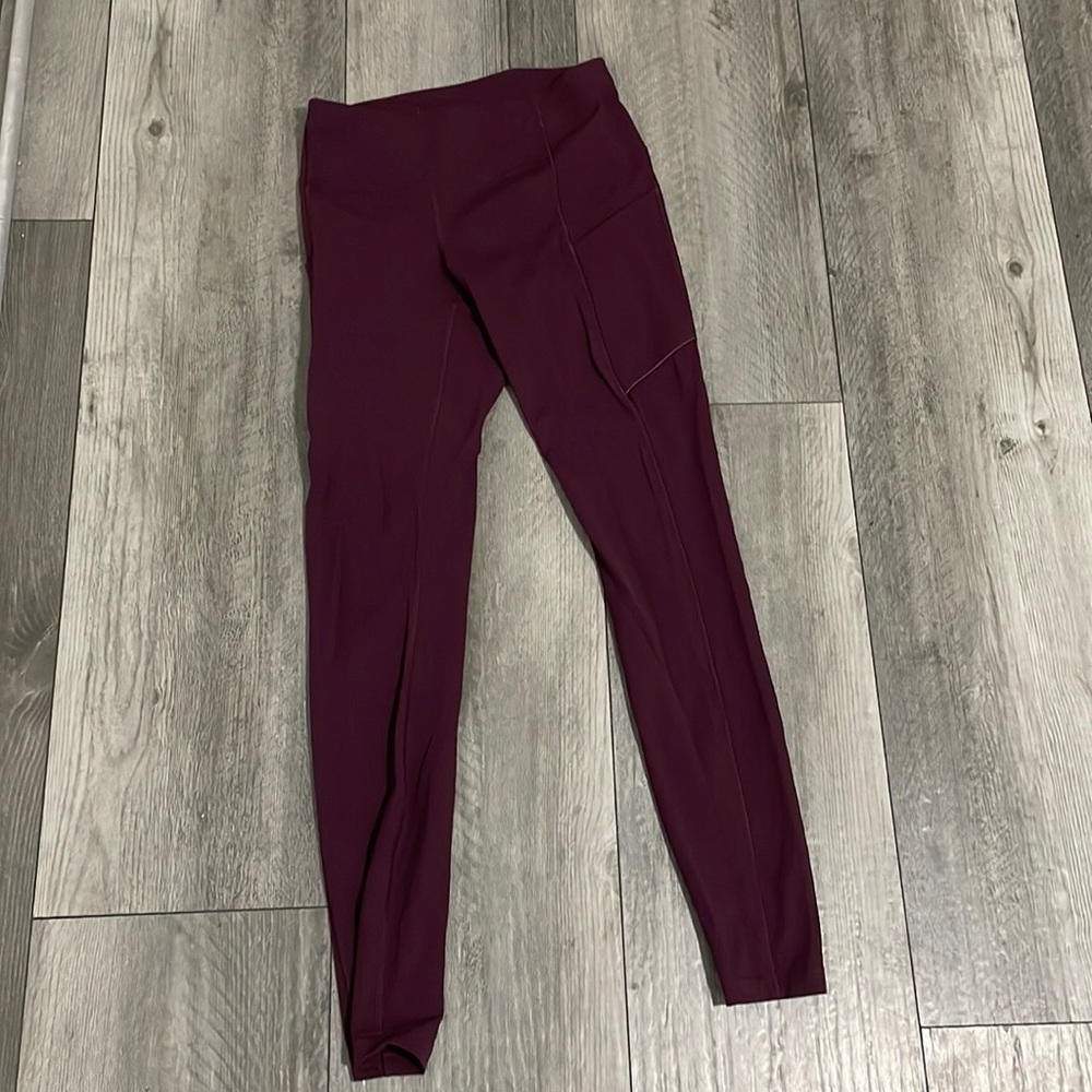 Lululemon Leggings, Size 4, Maroon, Align High Rise, Z4